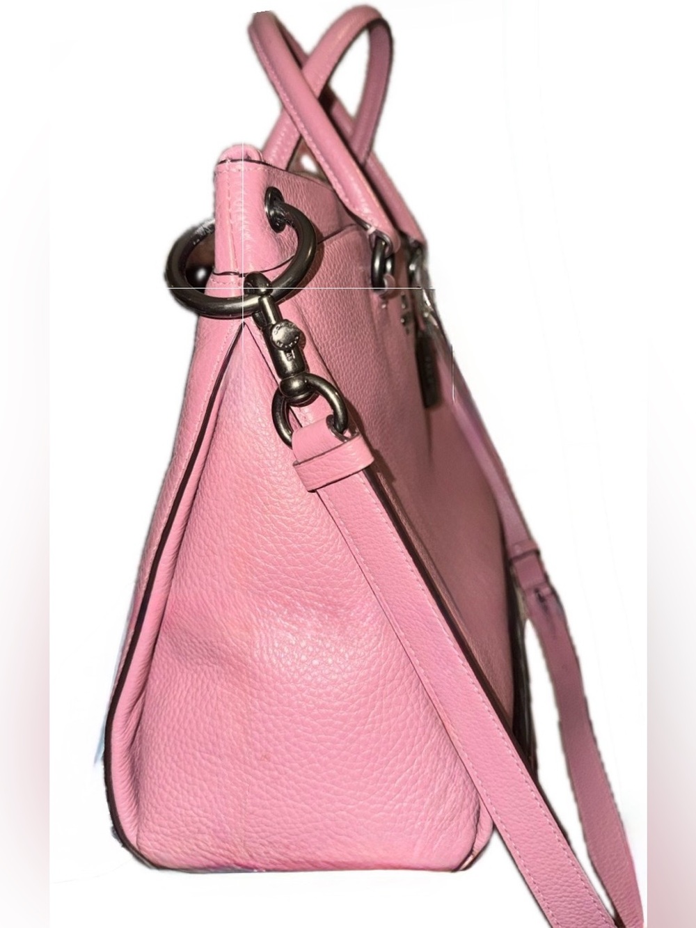 Coach Dusty Pink Mia Leather Satchel with Strap 2019 (F77884) - EUC $499 MSRP - Picture 9 of 15